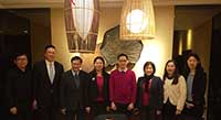 復旦大學代表團與中大協理副校長陳浩然教授（右四）及代表共晉午宴